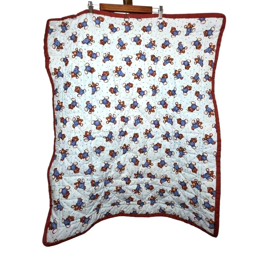 Teddy Bear Quilt Baby Blanket Crib Comforter